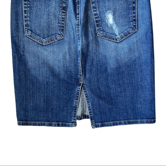 JustBlack Denim Pencil Skirt Distressed LIKE NEW - Picture 8 of 8
